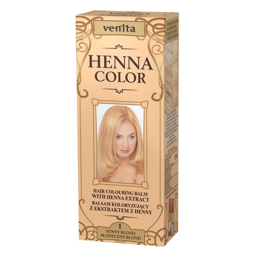 Venita, Henna Color balsam koloryzujący z ekstraktem z henny 1 Słoneczny Blond 75ml