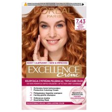 L'Oreal Paris Excellence Creme New Excellence Creme – farba na vlasy 7.43 Blond medovo-zlatý