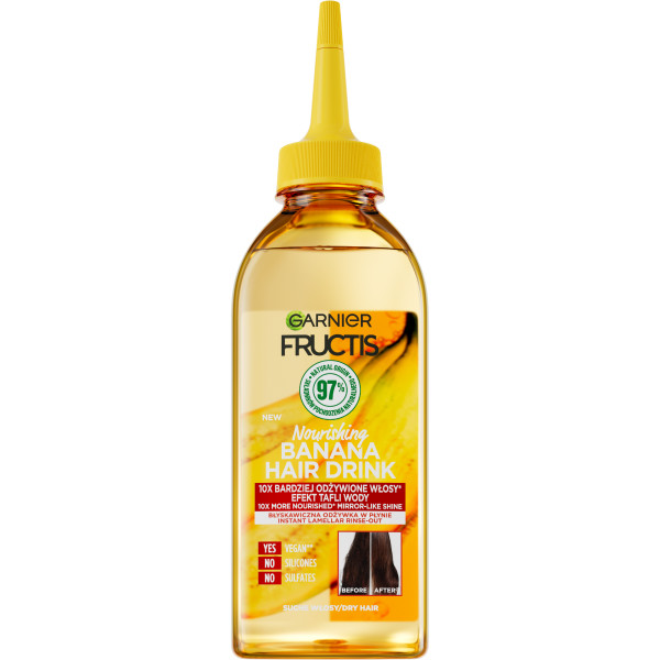 Garnier, Fructis Hair Drink Banana instantní tekutý lamelový kondicionér pro suché vlasy 200ml