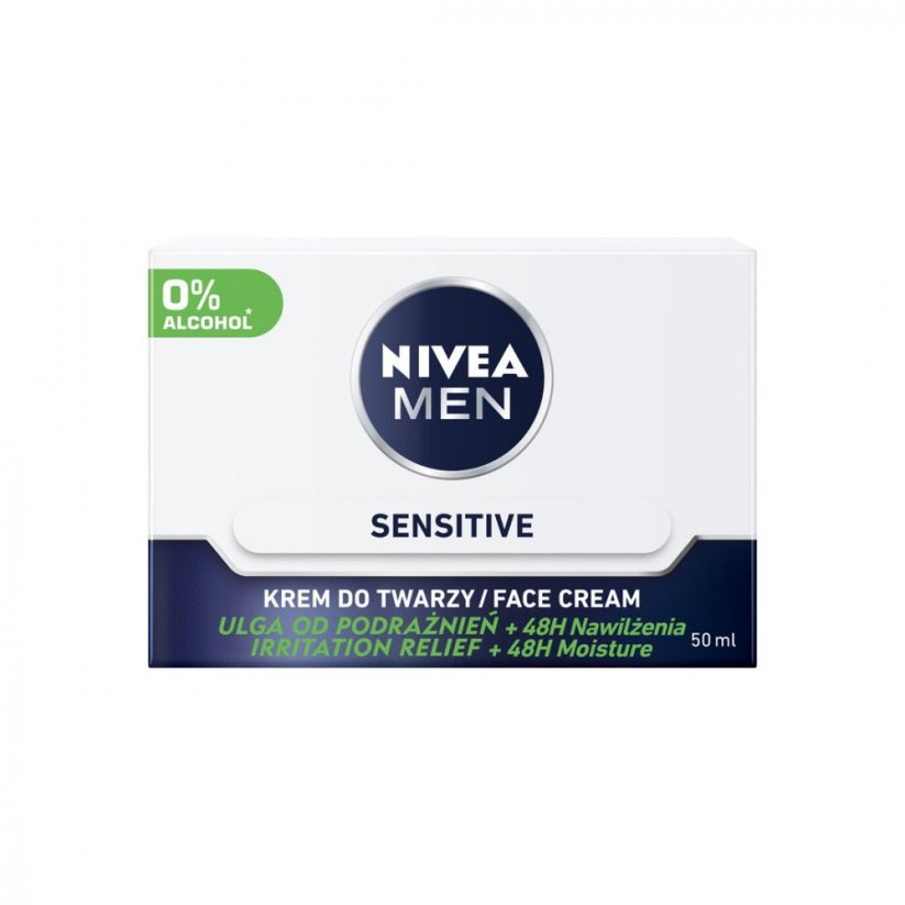 Nivea, Men Sensitive intenzívny hydratačný krém pre mužov s citlivou pleťou 50ml