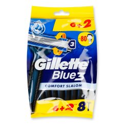 Gillette, Blue 3 Comfort Slalom jednorázové holicí strojky 8ks
