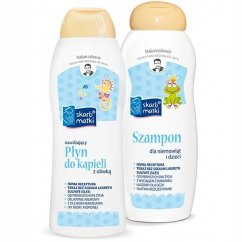 Skarb Matki, Zestaw nawilżający płyn do kąpieli 250ml + szampon dla niemowląt i dzieci 250ml