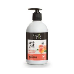 Organic Shop, Mýdlo na ruce Rose Peach Vyživující mýdlo Rose &amp; Peach 500ml
