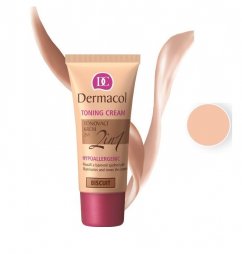 Dermacol, Toning Cream 2in1 Hypoallergenic krem nawilżający i podkład do twarzy Biscuit 30ml