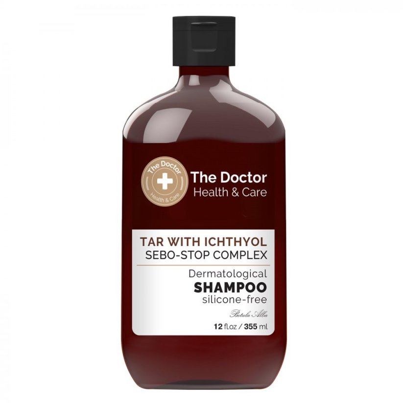The Doctor, Health & Care szampon do włosów przeciw przetłuszczaniu Dziegieć + Ichthyol + Sebo-Stop Complex 355ml