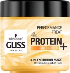 Gliss, Performance Treat Výživná maska 4 v 1 Proteín + bambucké maslo vlasy maska 400ml