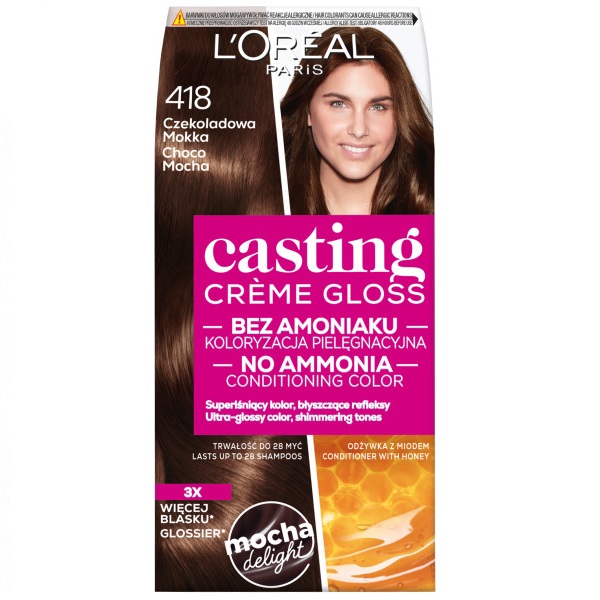 L'Oréal Paris, Casting Creme Gloss farba do włosów 418 Czekoladowa Mokka