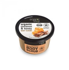 Organic Shop, Rejuvenating Body Scrub kojący peeling do ciała Cinnamon & Honey 250ml
