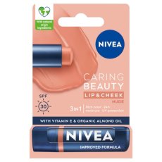Nivea, Caring Beauty pielęgnująca pomadka do ust 3w1 Nude 4.8g