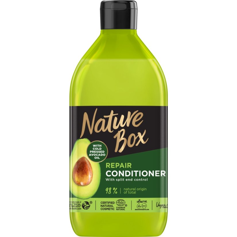 Nature Box, Avocado Oil regenerująca odżywka do włosów z olejem z awokado 385ml