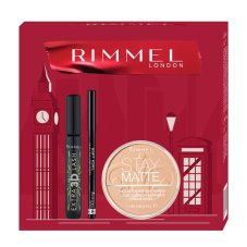 Rimmel London set předlžujúca řasenka 8ml + matující pudr na obličej 14g + tužka na oči 1,2g