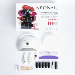 NeoNail, Adorable zestaw do hybryd: 7 lakierów + lampa LED 21W/48
