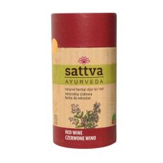 Sattva, Natural Herbal Dye for Hair naturalna ziołowa farba do włosów Red Wine 150g