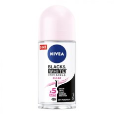 Nivea, Black&White Invisible Clear antiperspirant v roll-one 50 ml