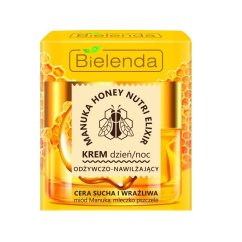 Bielenda, Manuka Honey Nutri Elixir výživný a hydratační denní a noční krém pro suchou a citlivou pleť 50ml