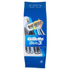 Gillette, Modré 3 jednorázové holicí strojky pro muže 4ks