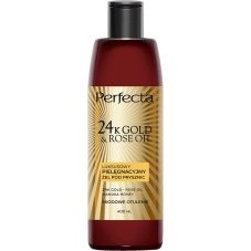 Perfecta, 24K Gold & Rose Oil luxusný ošetrujúci sprchový gél Honey Wrap 400ml