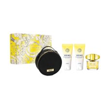 Zestaw Versace Yellow Diamond: woda toaletowa w sprayu 90 ml + żel pod prysznic 100 ml + balsam do ciała 100 ml + kosmetyczka