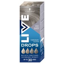 Schwarzkopf Live Drops pro nepermanentní barvu vlasů Ice Silver 30ml
