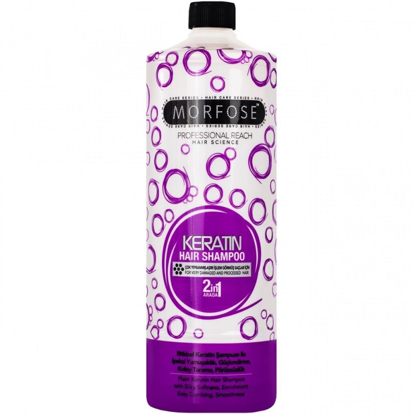 Morfose, Keratin Hair Shampoo 2in1 szampon do włosów zniszczonych 1000ml