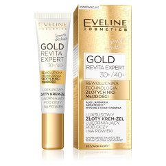 Eveline Cosmetics, Gold Revita Expert luxusný zlatý spevňujúci krém-gél na oči a očné viečka 30+/40+ 15ml