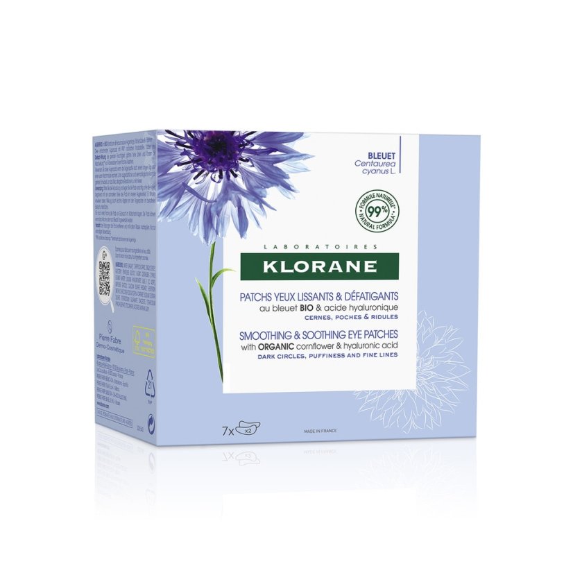 Klorane, Smoothing & Soothing Eye Patches wygładzająco-kojące płatki pod oczy 14szt