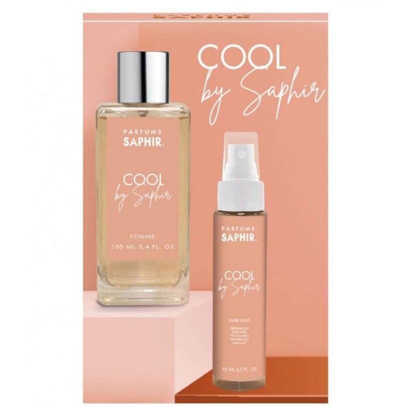 Saphir, Cool Pour Femme sada parfémová voda ve spreji 100ml + mlha na vlasy 75ml