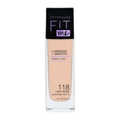 Maybelline, Fit Me Luminous + Smooth Foundation biely podklad 118 Light Beige 30ml