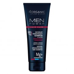 4organic, Men Power prírodný posilňujúci šampón na vlasy Zahusťovanie a obnova 250ml