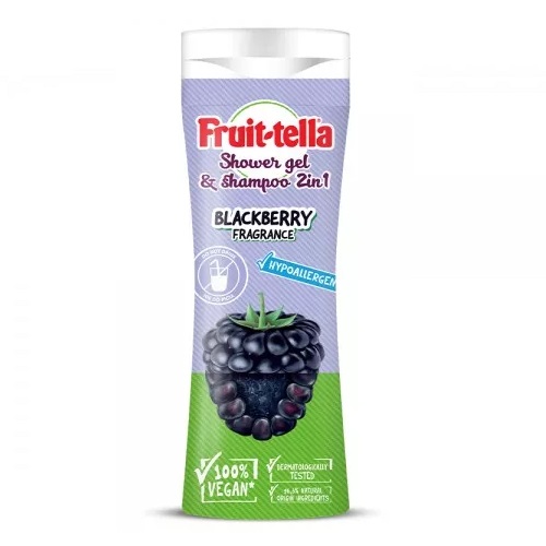 Fruit-tella, Żel pod prysznic i szampon 2w1 Jeżyna 300ml