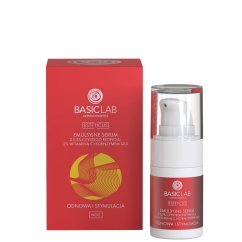 BasicLab, Esteticus emulsyjne serum z 0.3% czystego retinolu 3% witaminą C i koenzymem Q10 15ml