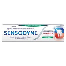 Sensodyne Nadwrażliwość & Dziąsła Caring Mint zubní pasta s fluoridem 75 ml