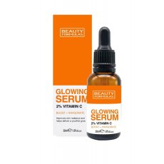 Beauty Formulas, Glowing Serum rozjaśniające serum do twarzy 2% Vitamin C 30ml