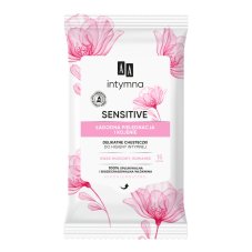 AA, Sensitive jemné obrúsky na intímnu hygienu jemná starostlivosť a upokojenie 15ks