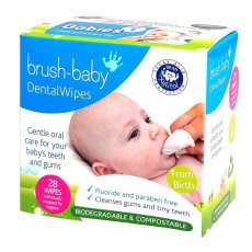 Brush-Baby, DentalWipes chusteczki do czyszczenia dziąseł i zębów mlecznych 28szt.