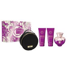Versace Dylan Purple Pour Femme sada parfumovaná voda v spreji 100ml + telové mlieko 100ml + sprchový gél 100ml + kozmetická taštička