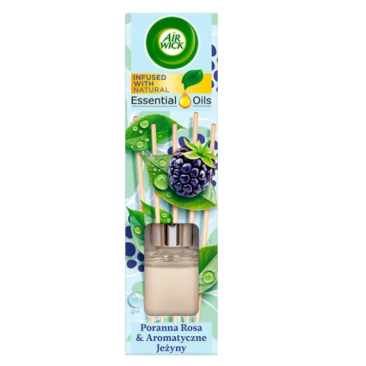 Air Wick, Vonné tyčinky s esenciálními oleji Morning Rose a Aromatic Blackberry 40ml