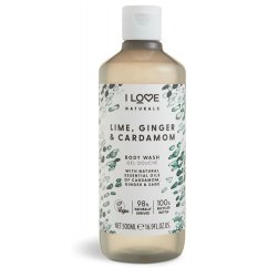 I Love, Naturals sprchový gél na umývanie tela Lime Ginger & Cardamon 500ml
