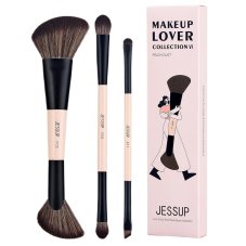 JESSUP 6-in-3 Duo-End Brush Versatility Collection obojstranná sada štetcov na líčenie Peach Dust 3ks.