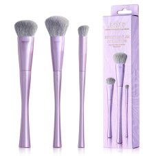 JESSUP Luxury Purple Face Coverage Trio Makeup Brush Set Luxury Purple Face Coverage Trio – sada štětců na líčení T513, 3 ks