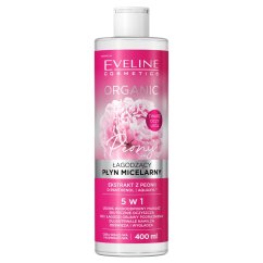 Eveline Cosmetics, Organic łagodzący płyn micelarny do demakijażu z peonią 400ml
