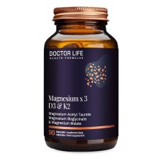 Doctor Life Magnesium x3 D3 & K2 Nutritional supplement to support cardiovascular and bone health 90 capsules