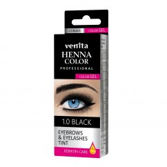 Venita, Henna Color Gel gelová barva na obočí a řasy 1.0 Black
