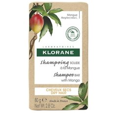 Klorane, Shampoo Bar szampon w kostce do włosów suchych z mango 80g