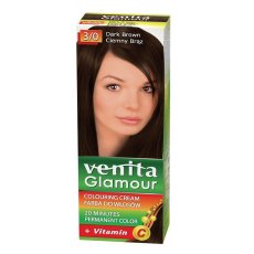 Venita, Glamour farba do włosów 3/0 Ciemny Brąz