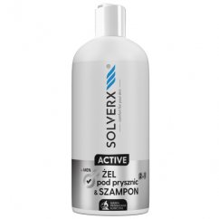 SOLVERX, Aktivní sprchový gel a šampon 2 v 1 pro muže 400 ml