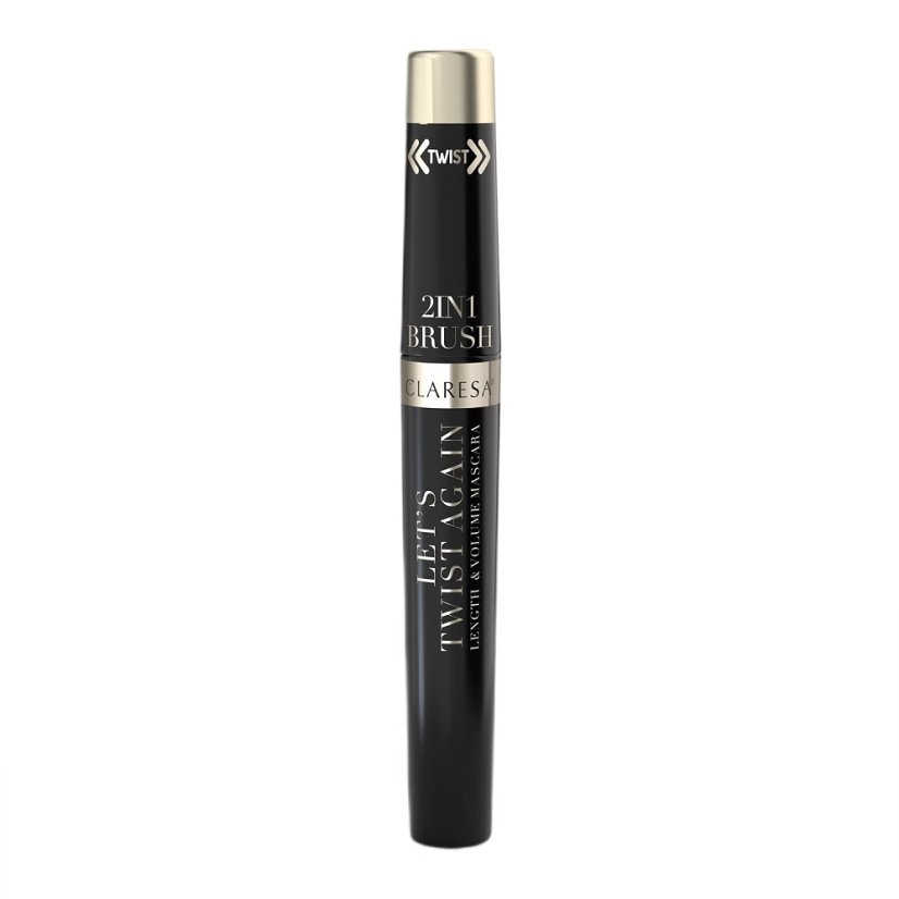 Claresa Let's Twist Again Length & Volume Mascara Řasenka pro prodloužení a zhuštění řas Black 7 g Claresa Let's Twist Again Length & Volume Mascara Řasenka pro prodloužení a zhuštění řas Black 7 g