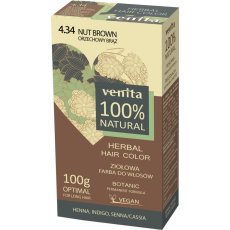Venita, Herbal Hair Color ziołowa farba do włosów 4.34 Orzechowy Brąz 100g