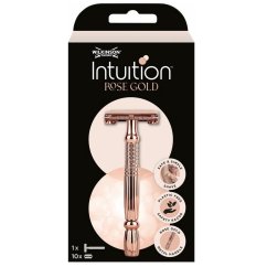 Wilkinson, Intuition Rose Gold klasyczna maszynka do golenia dla kobiet z wymiennymi żyletkami rączka + 10 żyletek