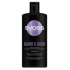 Syoss, Blonde & Silver Purple Shampoo neutralizuje žlté tóny pre blond a šedivé vlasy 440ml